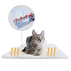 PiuPet® Manta térmica para Gatos & Perros, Tamaño: 60×45 cm, Autocalentado – sin Electricidad y baterías, Cojín de Calor, Innovador e ecológico