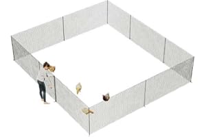 Omlet Chicken Fencing | High Poultry Netting With Door | Significantly Higher Than other Moveable Fencing Options on the Market | Give your chickens more space | 21 metres