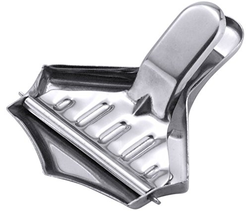 Zitronenschnitzelpresse aus Edelstahl 18/10, hochglänzend / Länge: 7,5 cm, Breite: 7 cm | ERK