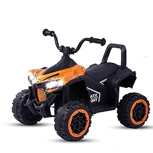 Baybee Monster ATV Rechargeable Battery-Operated Ride on Electric Kids Bike, Kids Ride on Baby Bike with Led Light, USB Port, Music | Electric Bike for Kids to Drive 2 to 5 Years Boys Girls (Yellow)