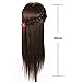 BEAUTY STAR® Professional 20" 40% Real Hair Hairdressing Equipment Styling Head Doll Mannequin Training Head Tools Braiding Cutting Student Practice Model with Clamp