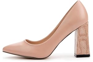 Rio Fiore Escarpins pour Femmes, Chaussures à Talons, Blanches, Rose/Poudrée, 8.5 cm Talon Bloc, Imitation Cuir, HCD D389-9845-2