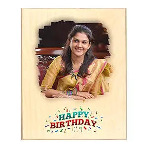 RK Cart Personalized Gift Ideas Wood Photo Frame for Birthday (Wooden, HB02, 4X6)