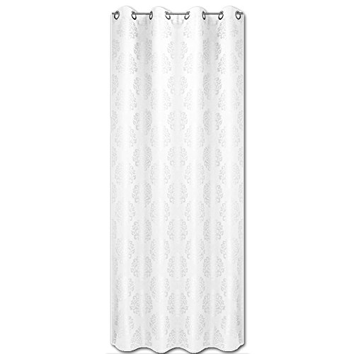 JEMIDI Ösenschal Ösengardine "Gloria" Ösenschal Ösen Vorhang Store Gardine 140cm x 245cm Weiß