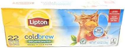 Lipton Black Tea Bags, Cold Brew, Decaf, 22 ct by Lipton