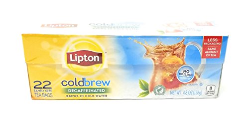 Lipton Black Tea Bags, Cold Brew, Decaf, 22 ct by Lipton