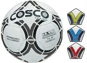 Cosco PVC Torino Football (White, Black, Orange, Size 5)