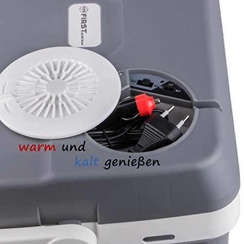 TZS First Austria - 20 Liter Kühlbox, zum Warmhalten und Kühlen, thermo-Elektrische Kühlbox 12 Volt und 230 Volt, Mini-Kühlschrank | Höhe: 42 cm | für Auto, Boot und Camping | EEK A++ mit ECO Modus - 2