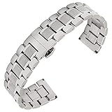 solide Edelstahl Metall uhrenarmbänder 14mm für Frauen männer 14mm uhrenarmbänder Metall Armband Silber