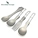 Produktbild Eco-friendly Healthy Folding Titanium Fork Titanium Spoon Dinnerware Ultralight