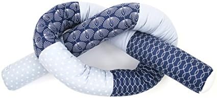 Blausberg Baby - Baby Bumper Babynest - Grey / Blue200 cm