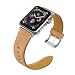 Produktbild Lederband Strap für Apple Watch Series 4 44mm Armband, MuSheng Band iWatch Strap Ersatz Uhrenarmband mit Secure Metal Schnalle für Apple Watch Series 4 Sport Edition,Casual Brown (Kaffee)