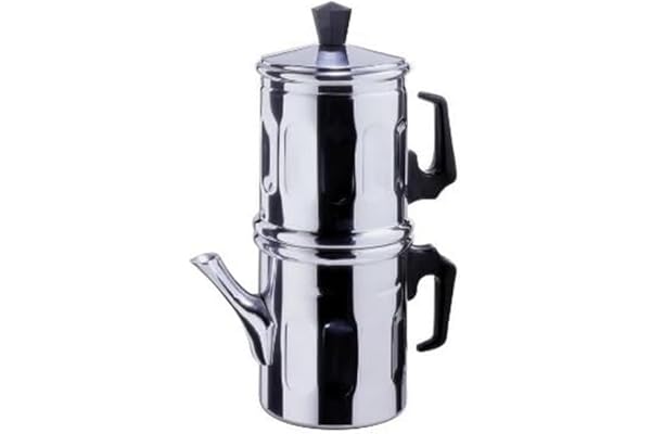 Ilsa Napolitaine Cafetière Diamant, Aluminium, Argent, 3 Tasses, cl 25