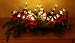 Produktbild Großes Weihnachtsgesteck mit 40 LED Beleuchtung Tischgesteck Adventskranz Länge: ca. 55 cm und Breite ca. 30 cm