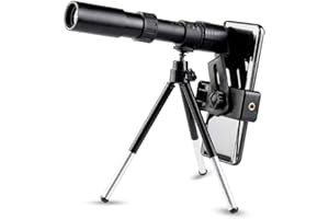 HYCLAM Télescope Monoculaire Portable 10-30 X Objectif Professionnel Bak4 Zoom Portée Vision Nocturne pour Voyage Camping Chasse