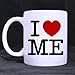 Produktbild lilihome Modern Funny Lovely Cute Design I Love Me (Twin Side) Custom White Ceramic Mug Coffee Cup (11 Ounce)