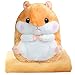 Produktbild Alpacasso 3 IN 1 Cute Gelb Plüsch Hamster Dekokissen und Folding Klimaanlage Car Blanket Kissen Set