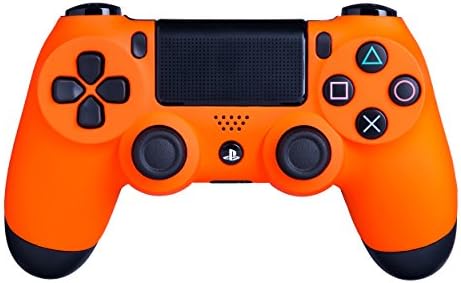 Crazy Controllerz Dualshock 4 Wireless Controller For Playstation 4-Soft Touch Ps4-Added Grip For Long Gaming Sessions Orange