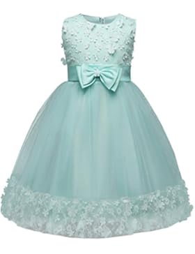 Mädchen kleider kinder kleider Longra Kleinkinder Mädchen Ärmellos Sommer Kleid Blumenspitze Prinzessin Kleid...