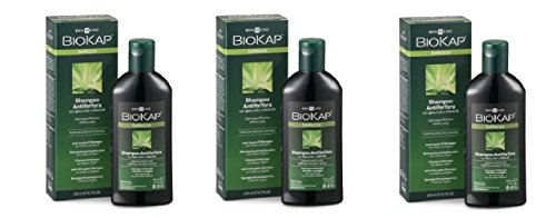 BIOSLINE - BIOKAP ANTIDANDRUFF SHAMPOO 3 PACKS OF 200 ML, anti-dandruff, dermopurifying, sebum-balancing, refreshing