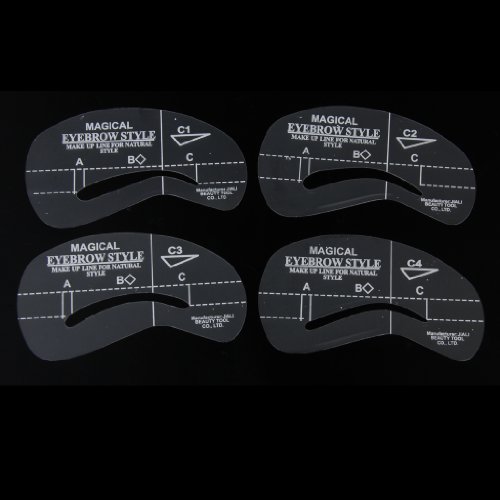 24 Stück 6 Sets Augenbrauen Schablone Augenbraue Pflege Gestaltung Vorlage Make-up   Schönheit Werkzeug - 6