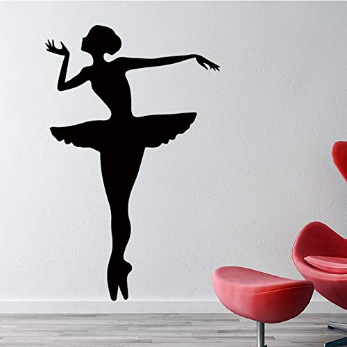 Preisvergleich Produktbild Charming Ballett Mädchen Wandaufkleber Wohnzimmer Schlafzimmer Decer Vinyl Wasserdichte Wallpapr Hübsche Wandkunst Zubehör 58X91CM