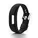 Produktbild IGEMY Große Größe Glatte Oberfläche Silikon Ersatz WristStrap Einstellbare Bänder für Garmin vivofit 4, 230mm (Schwarz)
