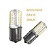 Produktbild qlee 8 BA15S LED-Lampe SMD3014 Warm Weiß 2700–3000 K DC12 V AC12 V Licht Ersatz Leuchtmittel für Auto RV Camper SUV MPV Auto Drehen Schwanz Lesung Spot Backup Lights 360 ° Beam