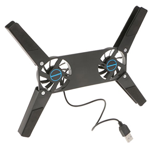 Gazechimp Faltbar USB Kühlventilator mit 2-Lüfter Laptop Notebook PC Kühlerlüfter - 3