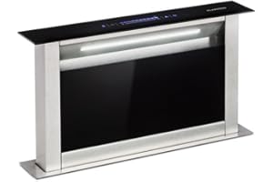 Klarstein Royal Flush Eco Cooker Hood 60cm - A++ Energy Efficient, 576 M³/H Air Flow, Retractable Design, Touch-to-Slide Control, Led Lighting, Stainless Steel & Glass, Low-Noise 51 dB