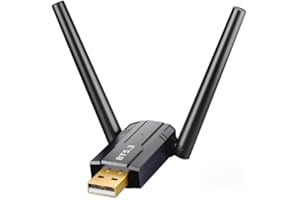 LUXOPALOPI Bluetooth Adapter for PC, 5.3 Dongle Adapter Drive-Free, Plug and Play USB Bluetooth Adapter Support PC Windows 7/8.1/10/11, Low Latency EDR Bluetooth Receiver for PC Laptop,Desktop,Printer,Keyboard