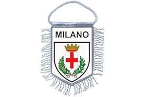 Akachafactory Bandiera bandierina Auto Gagliardetto Nazioni Milano Italia