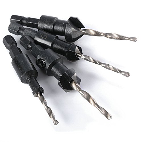 XCSOURCE® Neu 4stk Hex Ansenker Bohrer Set Schnellwechsel Holzbohren BI045 - 4