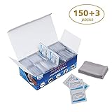 Pre-Moistened Lens Wipes ALIBEISS Screen Wipes for Glasses, Camera , iPad, Tablets, Smartphone, Screens and Other Delicate Surfaces ,Pack of 150