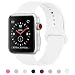Produktbild HILIMNY Für Apple Watch Armbänder 38MM, Soft Silikon Sportarmband, Ersatz füriwatch Armbänder, Series 3, Series 2, Series 1, Nike+, Edition, Hermes (Weiß, 38MM-SM
