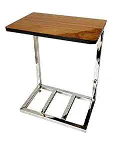 PP Chair Office Home Metal Inverter Stand OR Trolley for Home Inverter Battery UPS Made of Metal with Wooden Shelf ON TOP (Steel Single Inverter Stand)