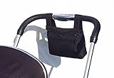 Kinderwagen Tasche Kinderwagen Organizer Mini Wickeltasche Compact Wasserdicht Schwarz 2 in 1 Handtasche