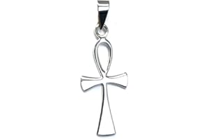 Strictly Gifts Silver Egyptian Ankh Eternity Cross Pendant The Key of Life for Men or Women 925 Sterling Silver with Gift Box