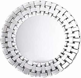 LOSTRYY Glass Round Fruit Plate Transparent Western Plate Fruit Plate Panic Table Living Room Plate Cutlery, B18.3 * 18.3CM