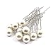 Bride Boutique Bridal Wedding Bridesmaid Prom Single Pearl Hair Pins Clips Grips (Medium Pearl)