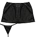 Produktbild iiniim Sexy Damen Mini Rock Minirock Faux Leder Kunstleder Mit G-String (XXL, Schwarz)