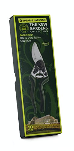 Spear & Jackson Kew Gardens Heavy Duty Secateurs in Presentation Box, Green/Silver