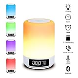 Beawelle Bluetooth Lautsprecher Farbwechsel Lampe Nachttischlampe Touch control lampe RGB&