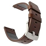Watchbelt Oil Leather Watchband + Werkzeug für Diesel Fossil Timex Armani CK DW Schnellverschluss Uhrenarmband Handgelenksschlaufe 18Mm-24Mm Braun S 20mm