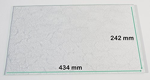 Khlschrank Einlegeboden / Glasplatte / Gemsefach  Strukturglas 4 mm dick  434 mm x 242 mm - Direkt vom Glasereifachbetrieb!!!