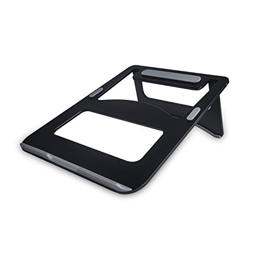 Paragala Universal Aluminium Laptop Ständer Ergonomischer Komfortabler Notebook Halterung Leichtklapp Computer Halter für Laptop Notizbuch iPad Tablet und Mehr (Schwarz)