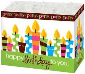 Small Birthday Party Basketboxes 6-3/4X4X5 inch 6 pack