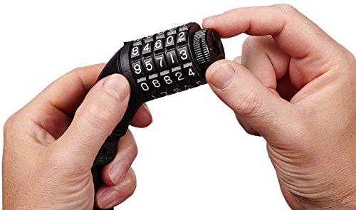 Fahrradschloss Zahlenschloss bei Camden Gear. Fahrradschloß Kettenschloss für Fahrrad und Motorrad Mit Zahlenkombination. Schloss Zahlen Schwarz - 4