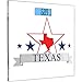 Produktbild Ultra Slim Hochpräzise Sensoren Digitale Körperwaage Texas Star Gehärtetes Glas Personenwaage, San Antonio Dallas Houston Austin Karte mit Sternenmuster USA, Marineblau Vermilion Pale Gre