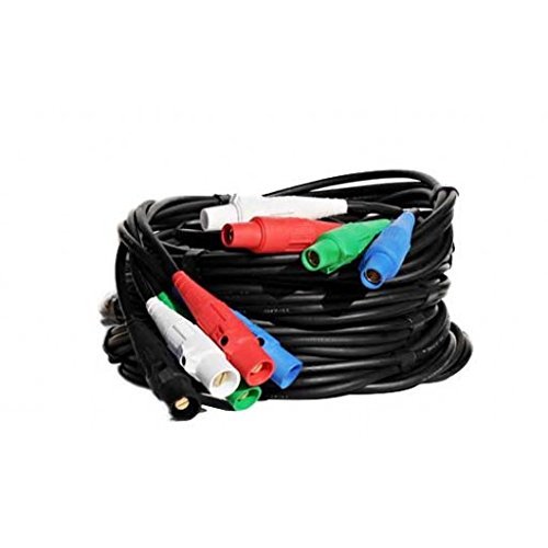 Cam Lock Cord 5 Wire Banded Set 4 2 SC Black 1 6 SC Green Reversed Ground Neutral - 15Ft Long RS.52150 (30.00% Off) - Amazon